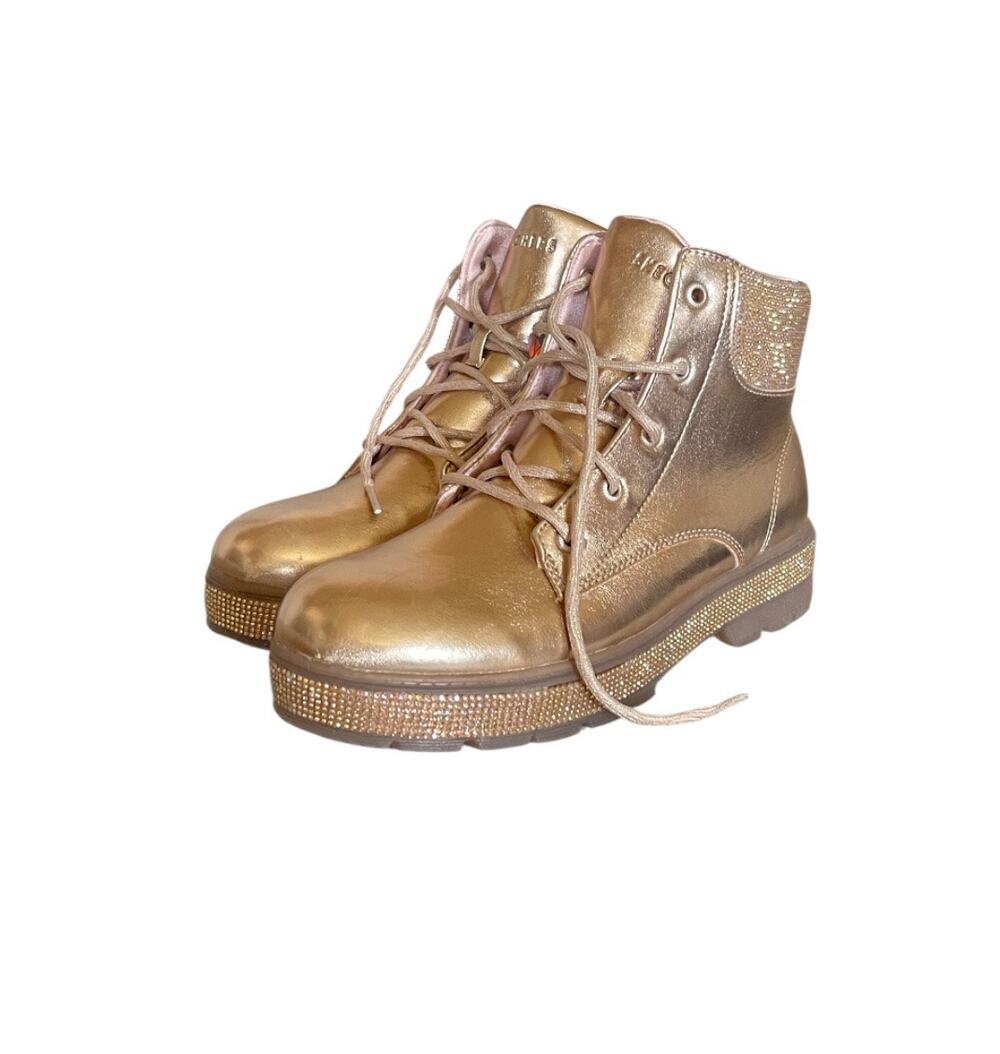 New Rose Gold Ankle Boots Size 6